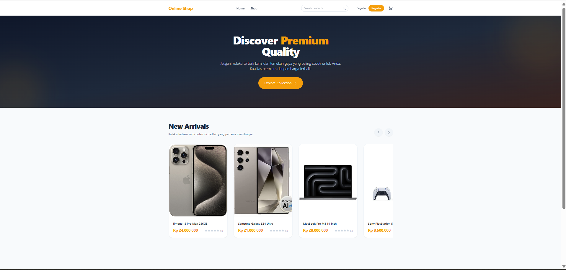 OnlineShop Application